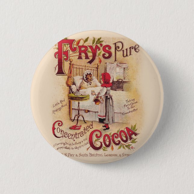 Little Red Riding Hood Cocoa 6 Cm Round Badge (Front)