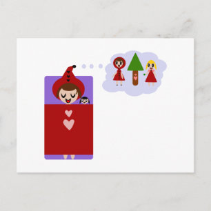 Little Red Riding Hood Dreams Big Postcard