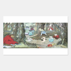 Little Red Riding Hood: End Pages Rectangular Sticker