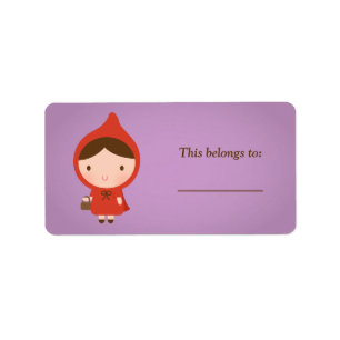 Little Red Riding Hood Fairytale for Girls Label