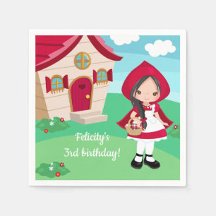 Little Red Riding Hood Fairytale Girls Birthday Napkin