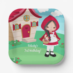 Little Red Riding Hood Fairytale Girls Birthday Paper Plate