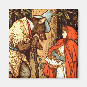 Little Red Riding Hood Fantasy Fairy Tale Magnet