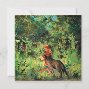 Little Red Riding Hood, fine art painting Card