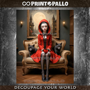 Little red riding hood goes chic with wolf's child tissue paper