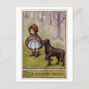 Little Red Riding Hood Illustration Postcard