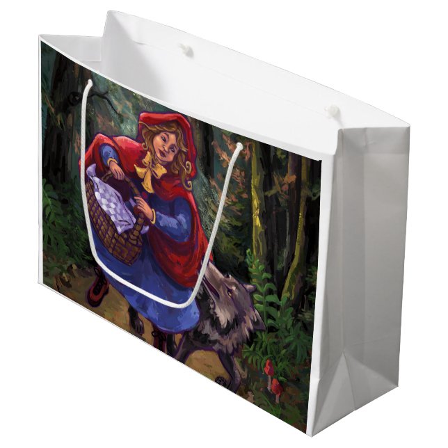 Little Red Riding Hood Large Gift Bag (Front Angled)