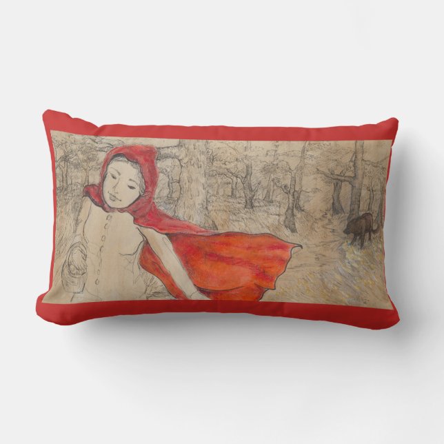 Little Red Riding Hood Lumbar Cushion (Front)