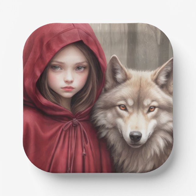 Little Red Riding Hood Paper Plate (Front)