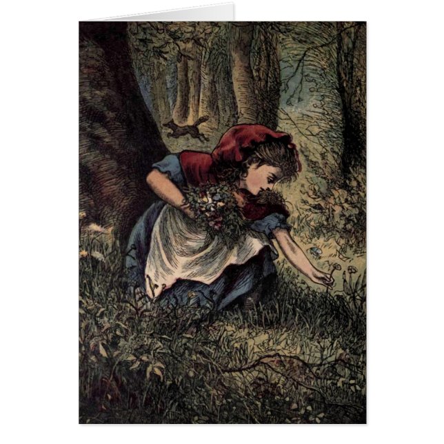 Little Red Riding Hood Picking Flowers (Front)