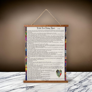 Little Red Riding Hood Read Story Hanging Tapestry