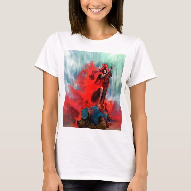 Little Red Riding Hood - Red Slays the wolf T-Shirt (Front)