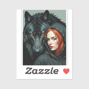 Little Red Riding Hood Redhead and the Black Wolf