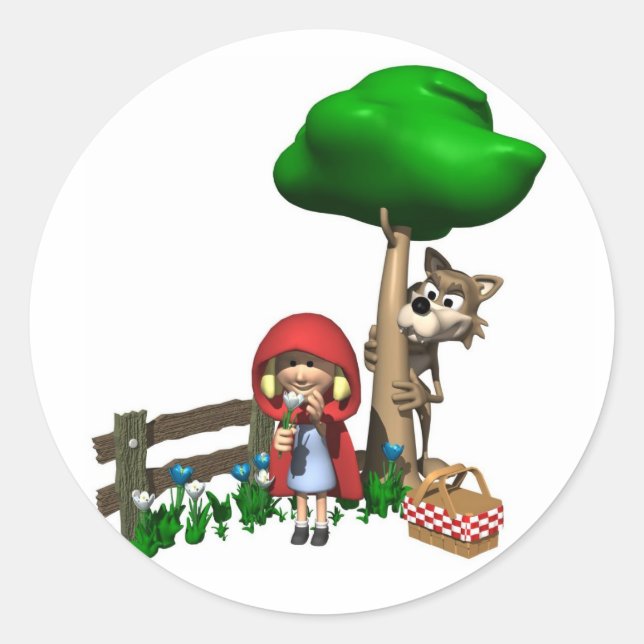 Little Red Riding Hood  Sticker (Front)