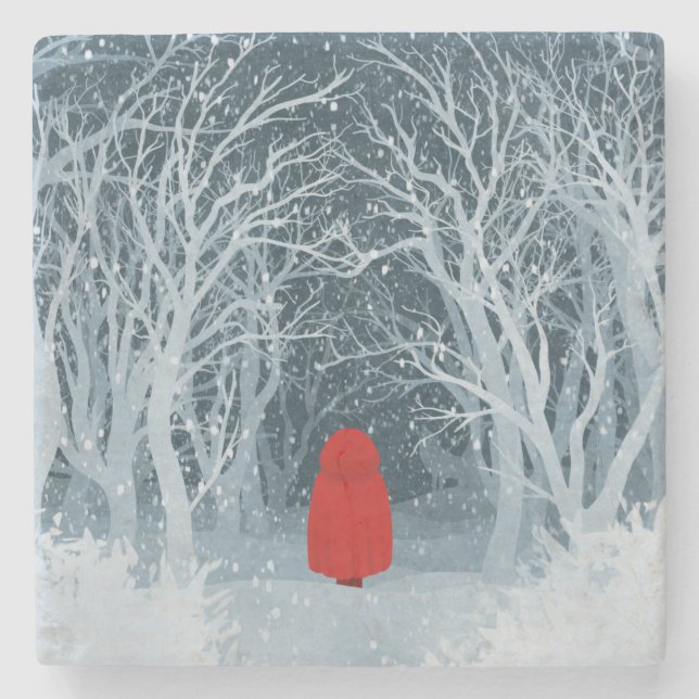 Little Red Riding Hood Stone Coaster (Front)