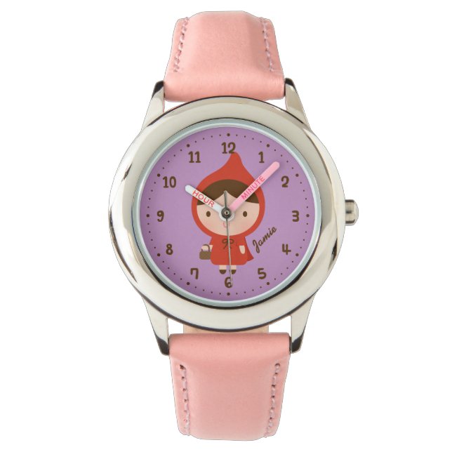Little Red Riding Hood Story Girls Personalised Watch (Front)