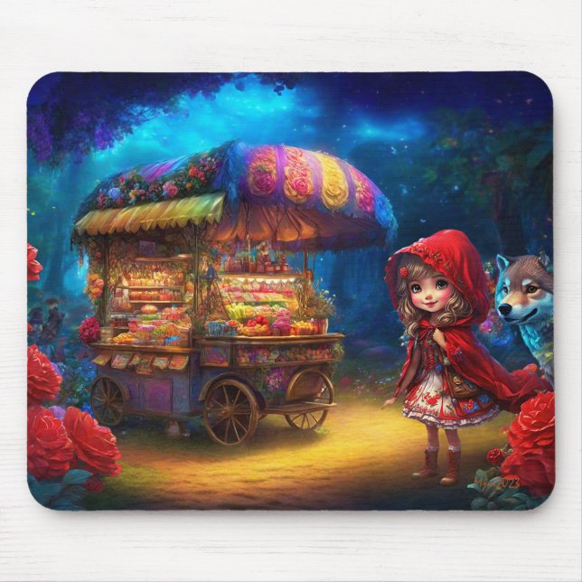Little Red Riding Hood & The Wolf Mouse Pad (Front)