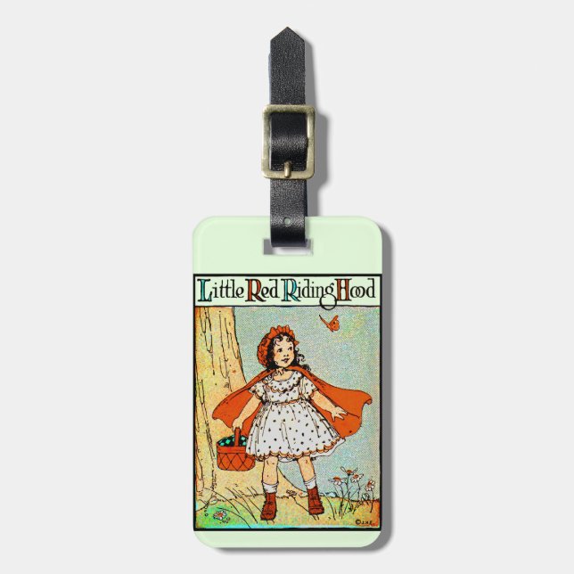 Little Red Riding Hood Vintage Cute Luggage Tag (Front Vertical)