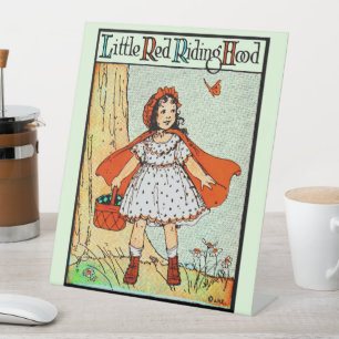 Little Red Riding Hood Vintage Cute Pedestal Sign