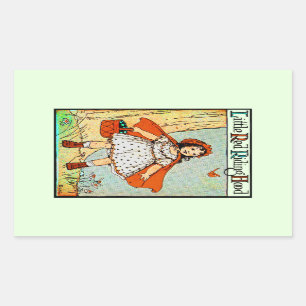 Little Red Riding Hood Vintage Cute Rectangular Sticker