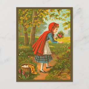 Little Red Riding Hood - Vintage Fairy Tale Postcard