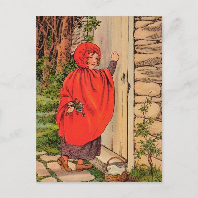 Little Red Riding Hood Vintage Postcard (Front)