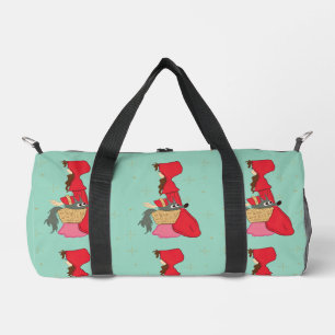 Little Red Riding Hood with Wolf in Basket Duffle Bag