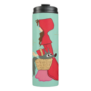 Little Red Riding Hood with Wolf in Basket Thermal Tumbler