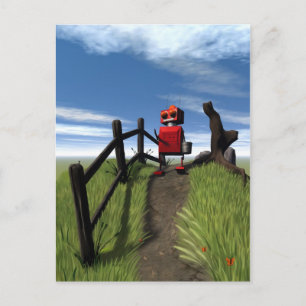 Little Red Robot Postcard