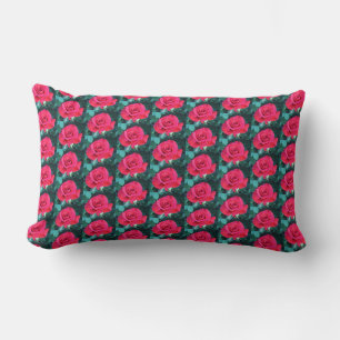 Little Red Roses Throw Pillow