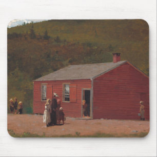 Little Red School Cabbin by Winslow Homer Mouse Pad