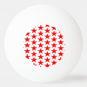Little Red Stars Pattern Ping Pong Ball