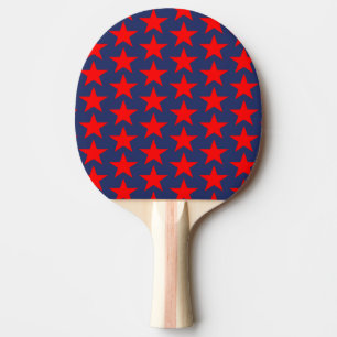 Little Red Stars Pattern Ping Pong Paddle