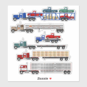 Little Red Truck and Big Rig Stickers