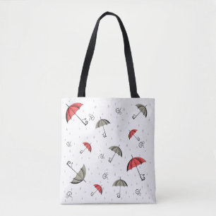 Little Red Umbrella Tote Bag