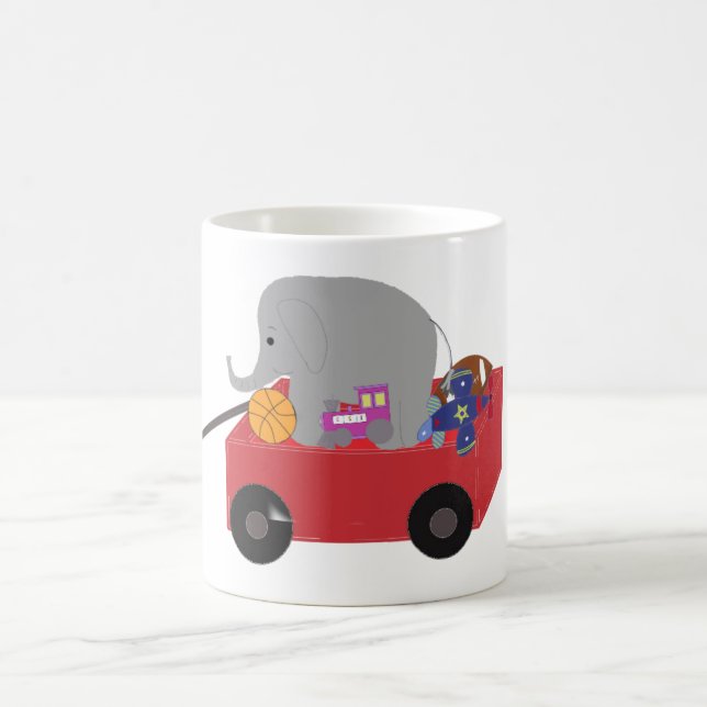 Little Red Wagon of Toys Coffee Mug (Center)