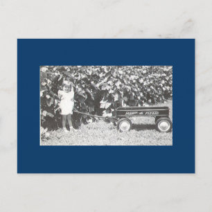 Little Red Wagon Postcard