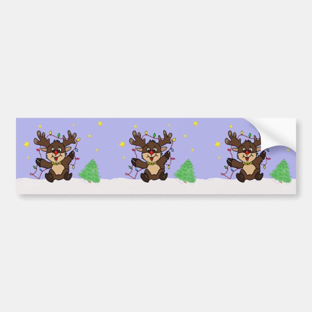 Little Reindeer Bumper Sticker (Front)