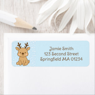 Little Reindeer Return Address Label