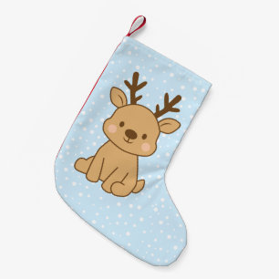 Little Reindeer Small Christmas Stocking