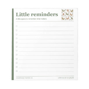 Little Reminders Butterfly Checklist Notepad