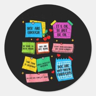 Little Reminders Counsellor Therapist Mental Healt Classic Round Sticker