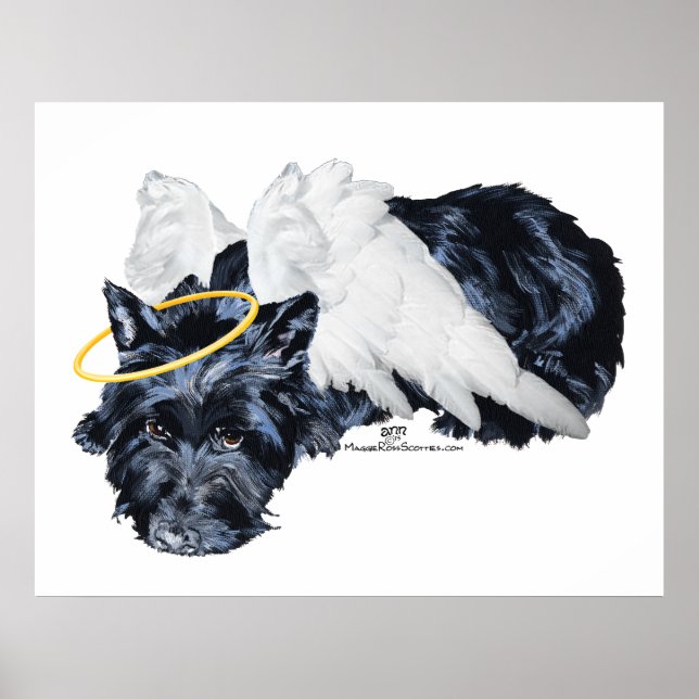 Little Resting Scottie Angel Poster (Front)