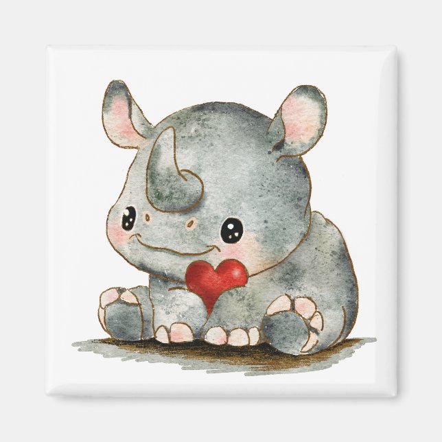 Little Rhino Magnet (Front)