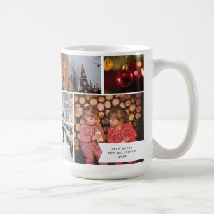 Little Ribbon Multi Photo Christmas Keepsake Coffee Mug