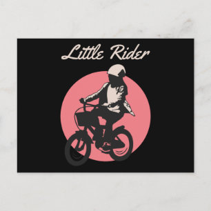 Little Rider - Retro Biker Design Postcard