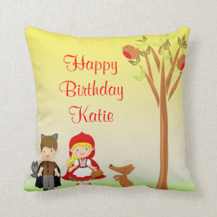 Little Riding Hood Birthday Celebration Cushion