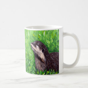 Little River Otter Painting Coffee Mug