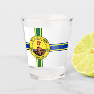 Little Rock (Arkansas) city flag Shot Glass