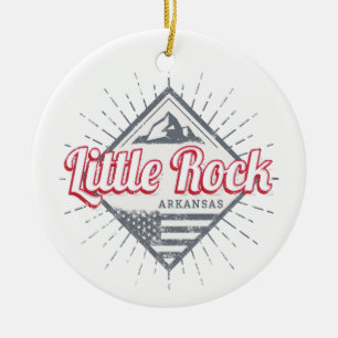 Little Rock Arkansas City United States USA Design Ceramic Ornament
